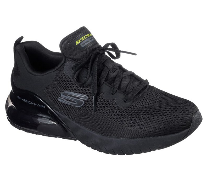 Skechers Herr Svarta Slip On - Skech-Air Stratus - Maglev - Sverige (MDWNQ-4682)